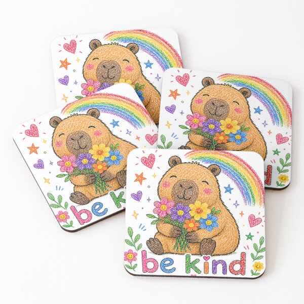 Item preview, Cute Bear Be Kind Rainbow Crayon Art Sticker designed and sold by Digital Culture Studio.