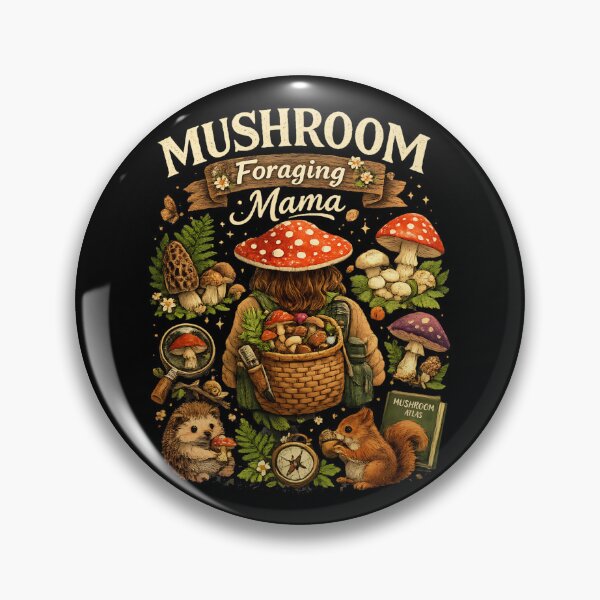 Item preview, Mushroom Foraging Mama Vintage Forest Design | Cottagecore Mom Gift designed and sold by Cutie Galore.