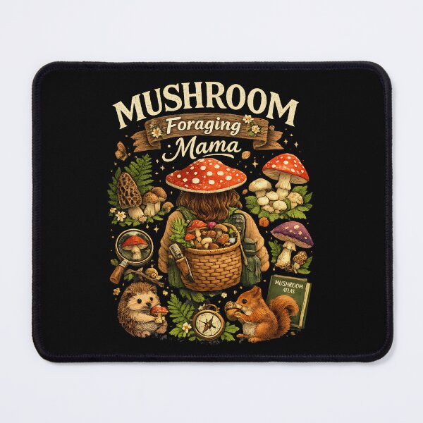 Item preview, Mushroom Foraging Mama Vintage Forest Design | Cottagecore Mom Gift designed and sold by Cutie Galore.