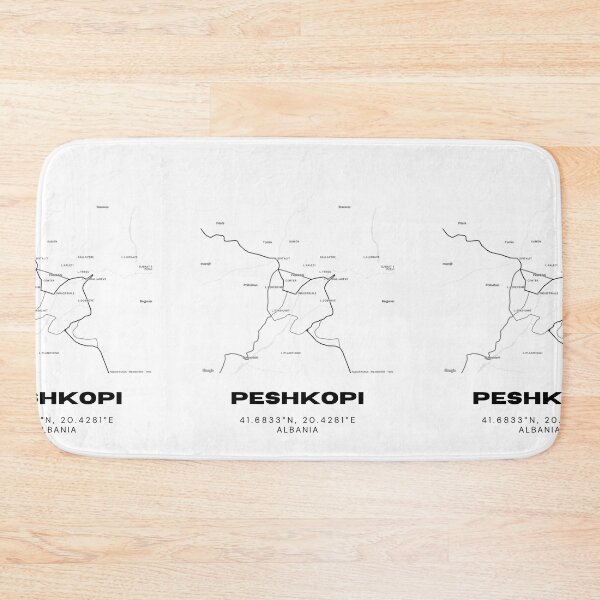 Item preview, Peshkopi Albania Minimalist Map Art | Modern City Street Poster designed and sold by RM-Journey.