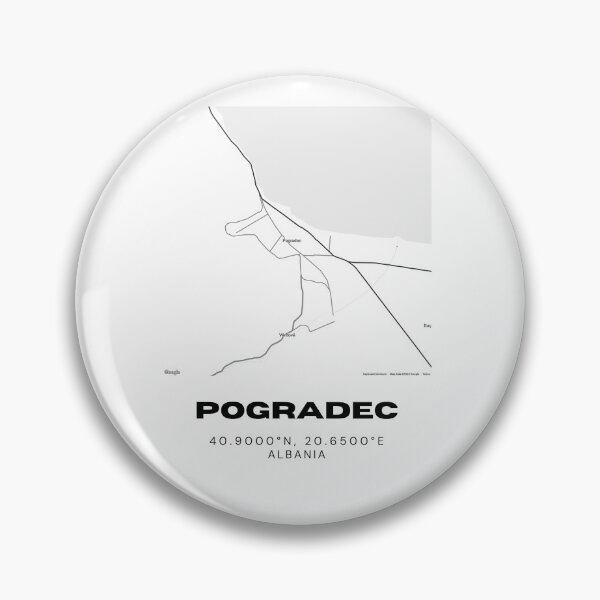 Item preview, Pogradec Albania City Map Print | Minimalist Lakeside Street Design designed and sold by RM-Journey.