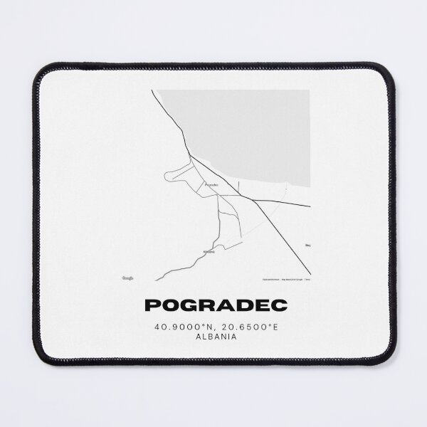Item preview, Pogradec Albania City Map Print | Minimalist Lakeside Street Design designed and sold by RM-Journey.