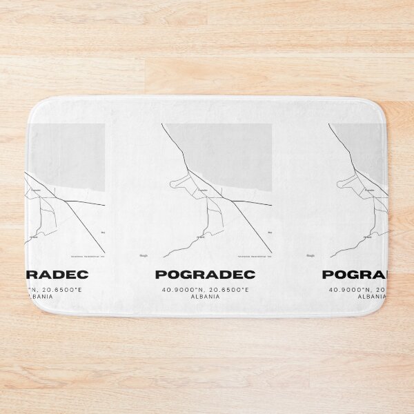 Item preview, Pogradec Albania City Map Print | Minimalist Lakeside Street Design designed and sold by RM-Journey.