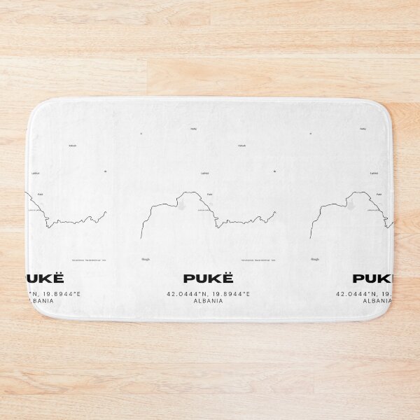 Item preview, Pukë Albania Minimal Map Art | Elegant City Street Poster designed and sold by RM-Journey.