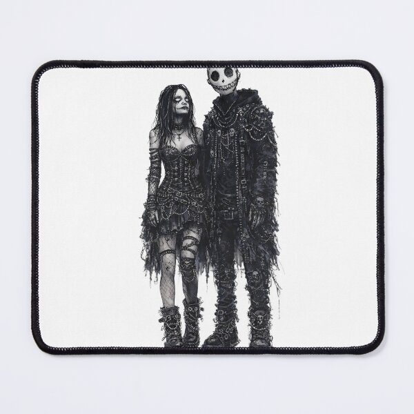 Item preview, Dressed in Darkness – Gothic Couple Portrait designed and sold by kitastylish.