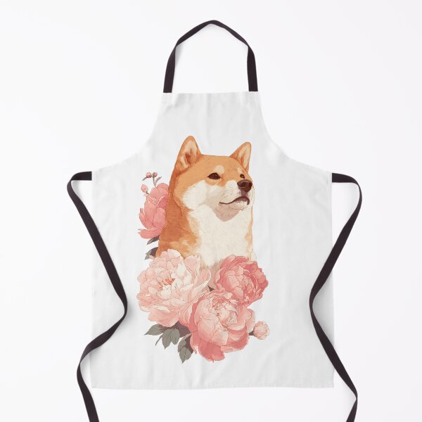 Item preview, Shiba Inu Floral Sticker Pink Peonies Cottagecore Kawaii Japanese Dog Mom Gift designed and sold by BrasilStickers.