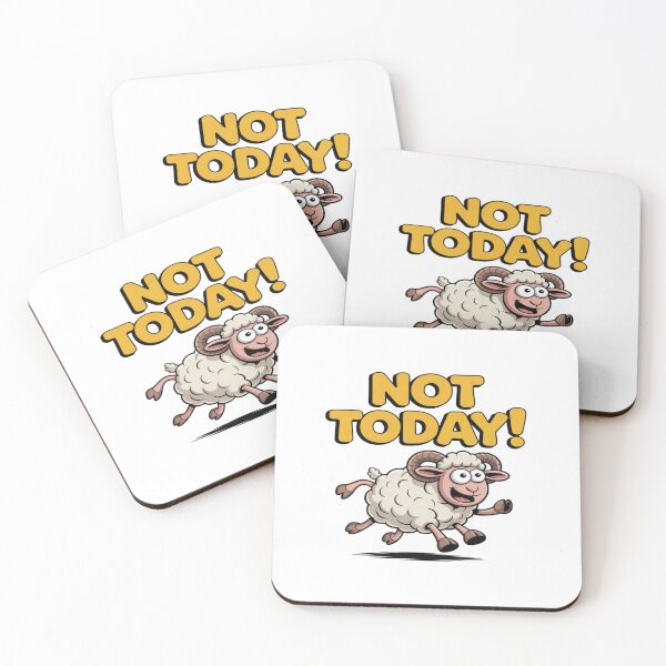 Item preview, Funny sheep " NOT TODAY! " Cartoon sticker designed and sold by SHop25souka.