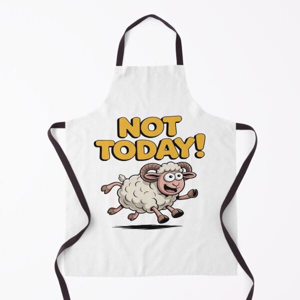 Item preview, Funny sheep " NOT TODAY! " Cartoon sticker designed and sold by SHop25souka.