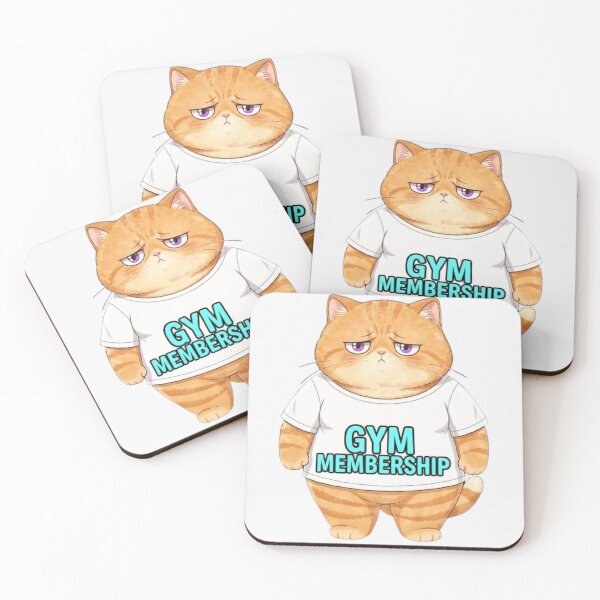 Item preview, Sad Gym Membership Chubby Cat designed and sold by Moody Vibes Studio.