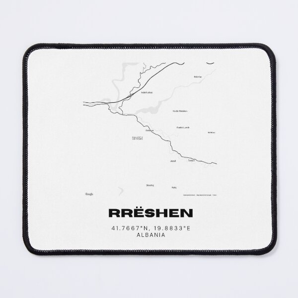 Item preview, Rrëshen Albania Minimalist City Map | Modern Street Artwork designed and sold by RM-Journey.