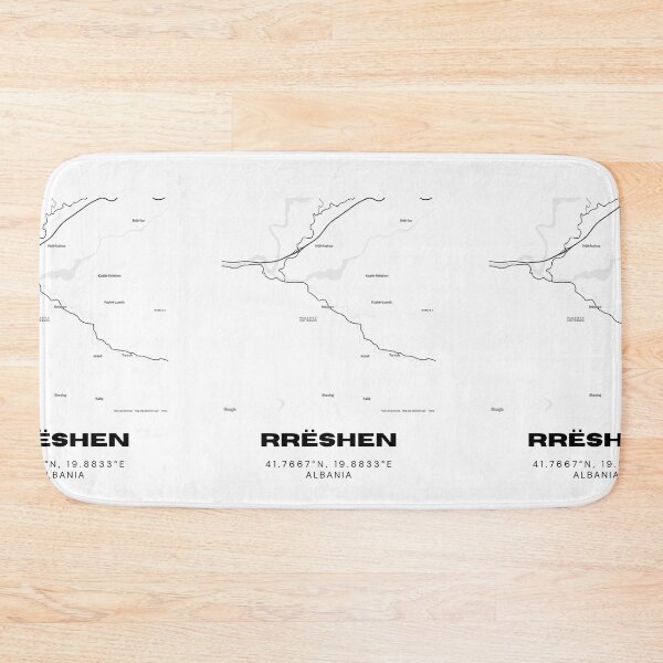 Item preview, Rrëshen Albania Minimalist City Map | Modern Street Artwork designed and sold by RM-Journey.