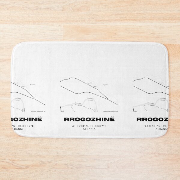Item preview, Rrogozhinë Albania Minimal Map Poster | Contemporary Street Design designed and sold by RM-Journey.