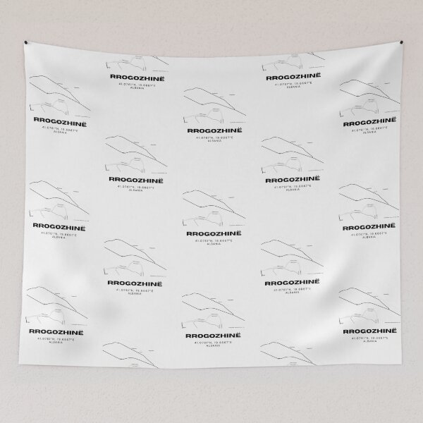 Item preview, Rrogozhinë Albania Minimal Map Poster | Contemporary Street Design designed and sold by RM-Journey.