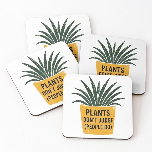 Item preview, Plants don't judge, people do sarcastic funny gardening vintage retro eroded green thumbs design designed and sold by bard-art.