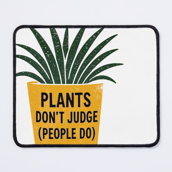 Item preview, Plants don't judge, people do sarcastic funny gardening vintage retro eroded green thumbs design designed and sold by bard-art.