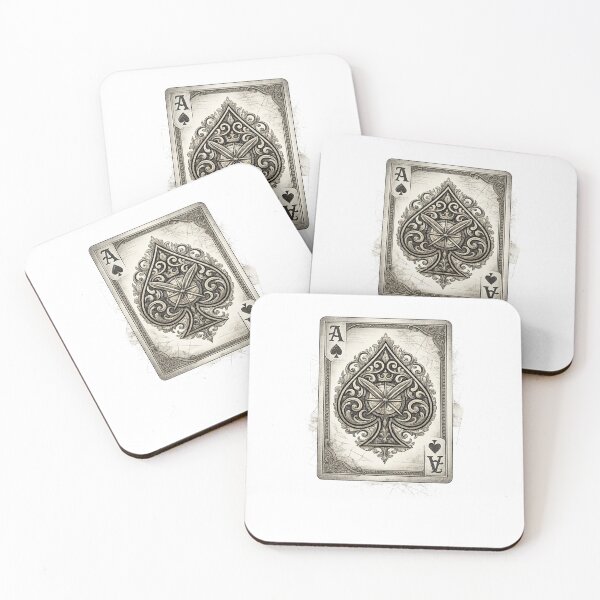 Item preview, Vintage Ace of Spades Grunge Playing Card designed and sold by ZENVIRART.