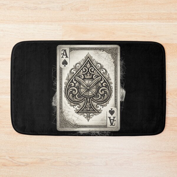 Item preview, Vintage Ace of Spades Grunge Playing Card designed and sold by ZENVIRART.