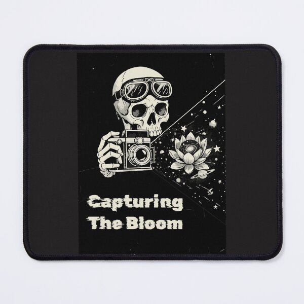 Item preview, "Capturing The Bloom" Vintage Skull Photographer Cosmic Art designed and sold by Cipher & Soul.