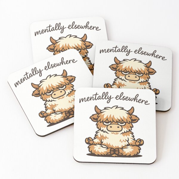 Item preview, Mentally Elsewhere Cow Yoga Meme designed and sold by AMICO77.
