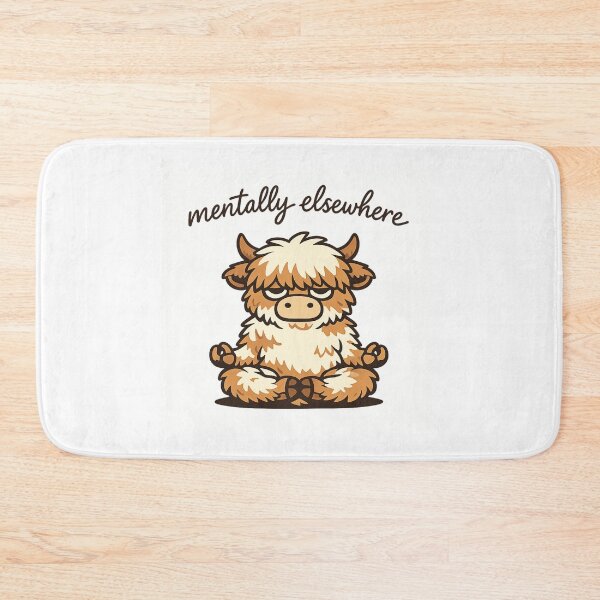 Item preview, Mentally Elsewhere Cow Yoga Meme designed and sold by AMICO77.