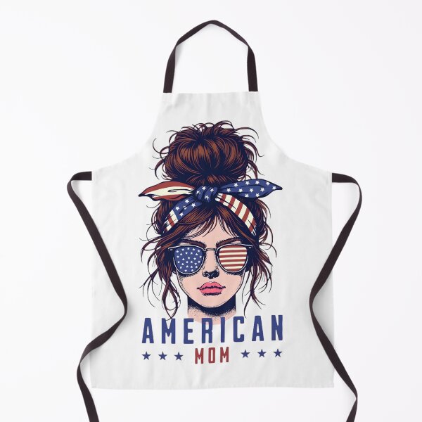 Item preview, American Mom Messy Bun USA Flag 4th of July Retro designed and sold by Ahmed-G-Designs.