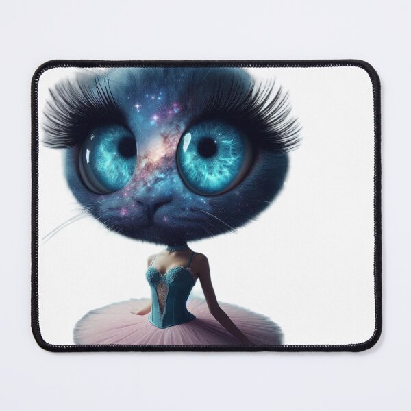 Item preview, Cosmic Ballerina Cat - Galactic Starry Eyes designed and sold by LujziWorld.