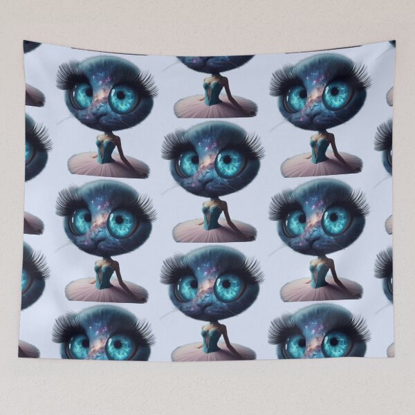 Item preview, Cosmic Ballerina Cat - Galactic Starry Eyes designed and sold by LujziWorld.