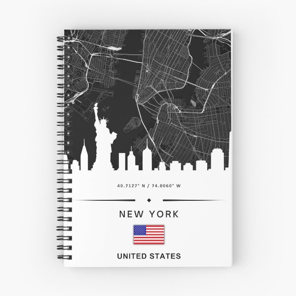Item preview, New York City Skyline Map – Minimalist Black and White Urban Art designed and sold by Psycho-Crazy.