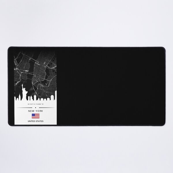 Item preview, New York City Skyline Map – Minimalist Black and White Urban Art designed and sold by Psycho-Crazy.