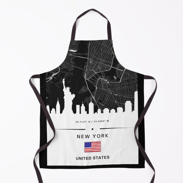 Item preview, New York City Skyline Map – Minimalist Black and White Urban Art designed and sold by Psycho-Crazy.