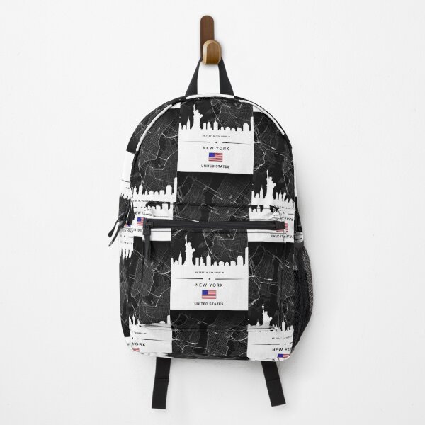 Item preview, New York City Skyline Map – Minimalist Black and White Urban Art designed and sold by Psycho-Crazy.