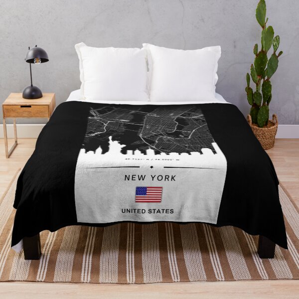 Item preview, New York City Skyline Map – Minimalist Black and White Urban Art designed and sold by Psycho-Crazy.