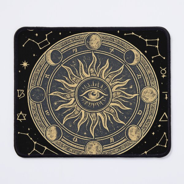 Item preview, Celestial Harmony Vintage Sun Moon Zodiac Phases designed and sold by ZENVIRART.