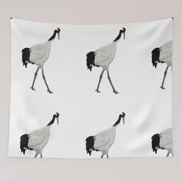 Item preview, Red-crowned Crane hand embroidery designed and sold by Alsa-Hand Embroidery.