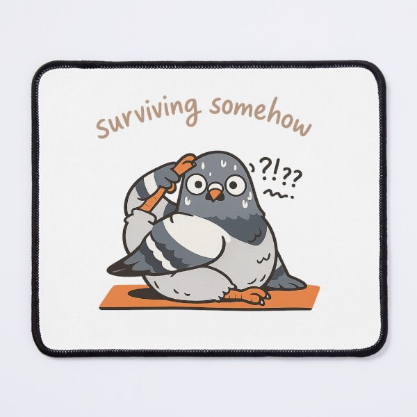 Item preview, Surviving Somehow Pigeon Yoga Meme designed and sold by AMICO77.