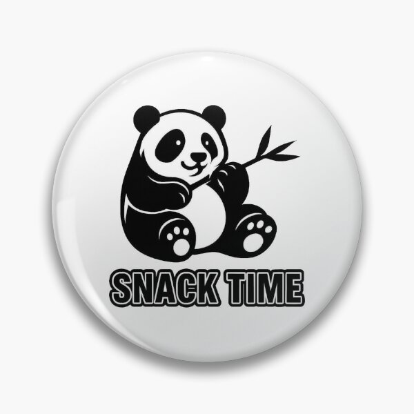 Item preview, Minimalist Panda Snack Time | Funny Hungry Animal Design designed and sold by LibbArt.