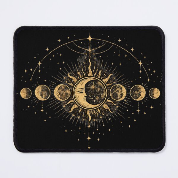 Item preview, Vintage Sun and Moon Phases Celestial Art designed and sold by ZENVIRART.