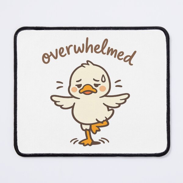Item preview, Overwhelmed Duck Yoga Meme for Burnt Out Introverts designed and sold by AMICO77.
