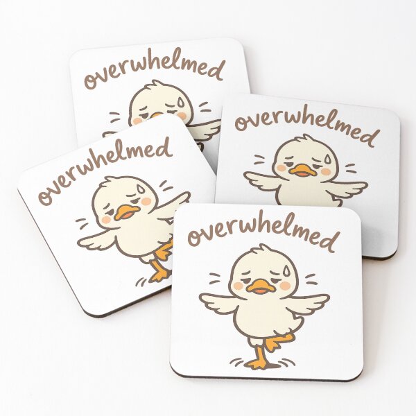 Item preview, Overwhelmed Duck Yoga Meme  for Burnt Out Introverts designed and sold by AMICO77.