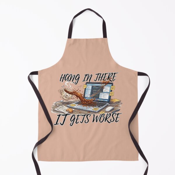 Item preview, Hang In There It Gets Worse Funny Programmer Coffee Spill designed and sold by BreezifyDesignStudio.
