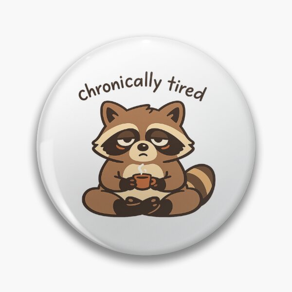 Item preview, Chronically Tired Raccoon Yoga Coffee Meme designed and sold by AMICO77.