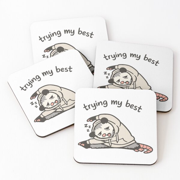 Item preview, Trying My Best Possum Yoga Meme designed and sold by AMICO77.