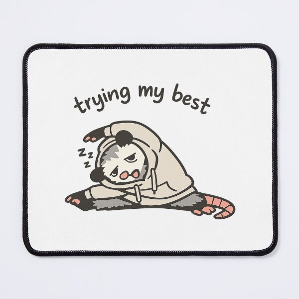 Item preview, Trying My Best Possum Yoga Meme designed and sold by AMICO77.