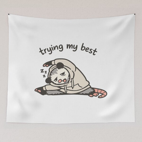Item preview, Trying My Best Possum Yoga Meme designed and sold by AMICO77.