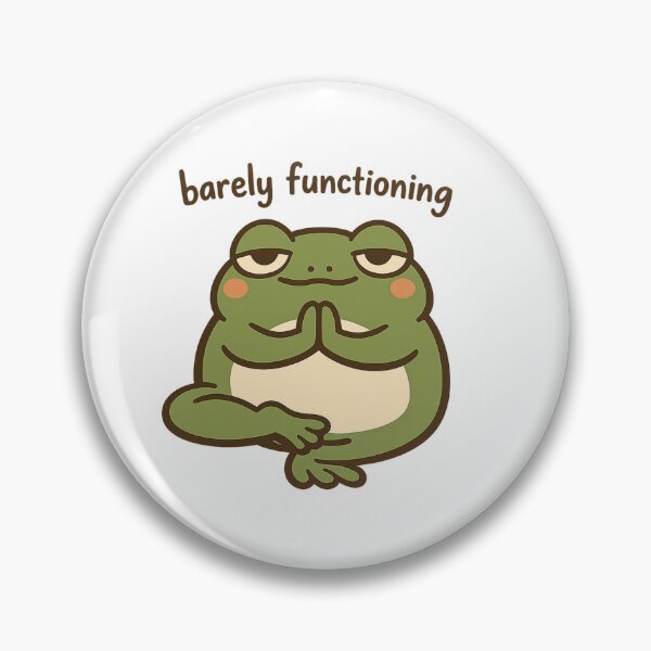 Item preview, Barely Functioning Frog Yoga Meme  designed and sold by AMICO77.