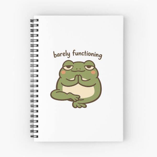 Item preview, Barely Functioning Frog Yoga Meme  designed and sold by AMICO77.