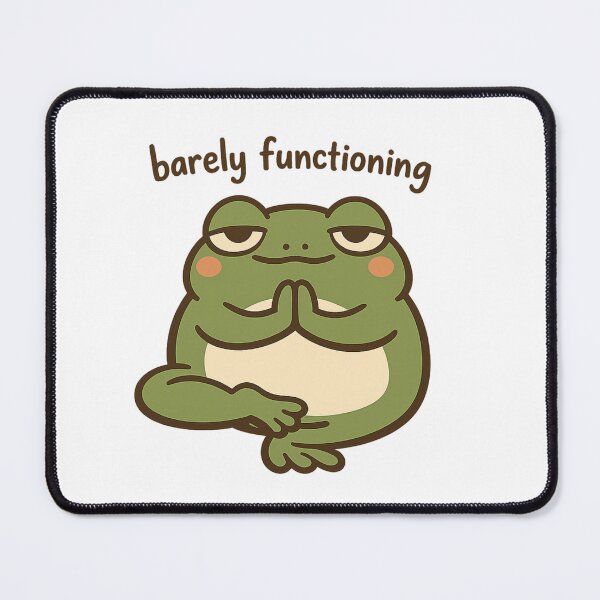 Item preview, Barely Functioning Frog Yoga Meme designed and sold by AMICO77.