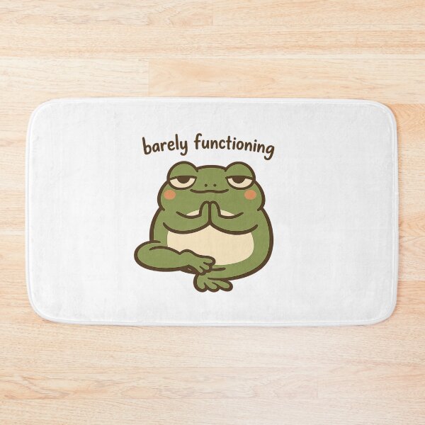Item preview, Barely Functioning Frog Yoga Meme  designed and sold by AMICO77.