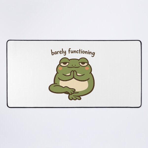 Item preview, Barely Functioning Frog Yoga Meme  designed and sold by AMICO77.