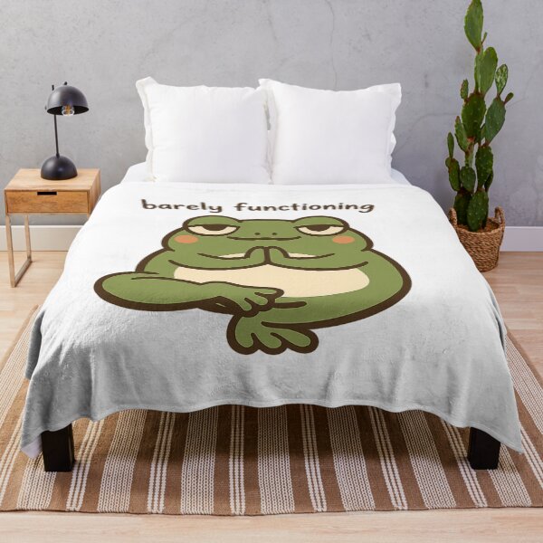 Item preview, Barely Functioning Frog Yoga Meme  designed and sold by AMICO77.